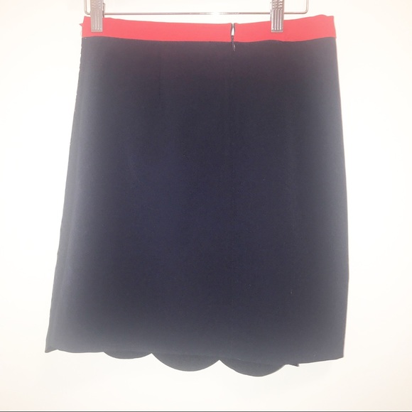 Stitch Fix Pixley Stacey Navy Scallop Skirt- M - Picture 6 of 8
